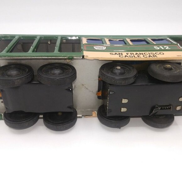 Vtg San Fran Bay Taylor Powell Mason #512 Tin Friction Trolley Cable Car Train - Picture 6 of 12
